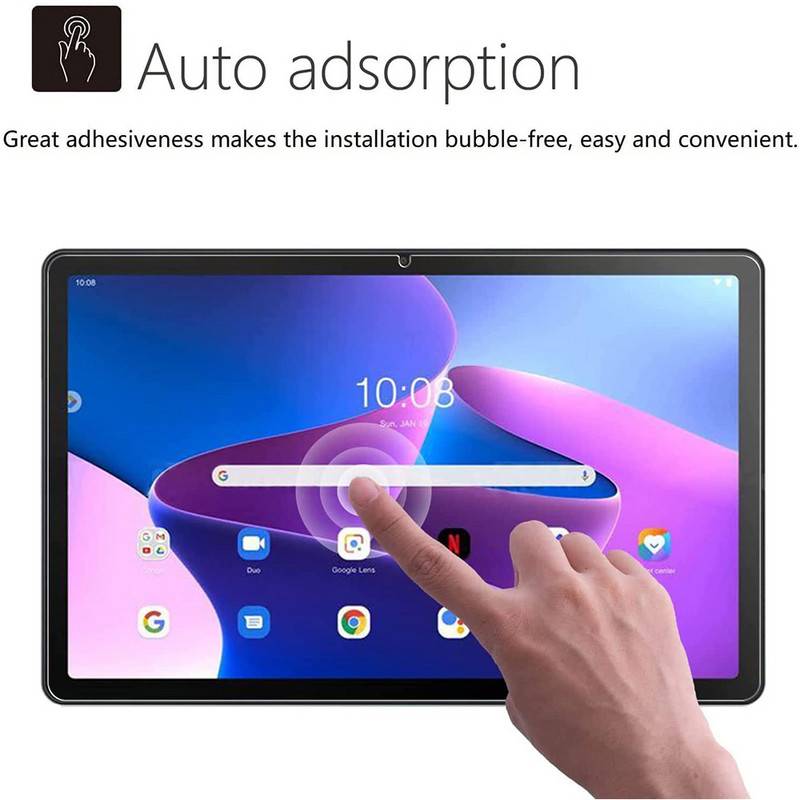 2 pakiranja zaštitnika zaslona tableta za Lenovo Tab M10 Plus 3. generacije 10,6 inča, zaštitna 2022 9H folija od kaljenog stakla protiv otisaka prstiju