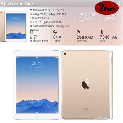 Tempered Film For iPad Air 1 2 2013 2014 9,7'' Full Coverage Screen Protector Glass for Apple iPad A1474 A1475 A1476 A1566 A1567