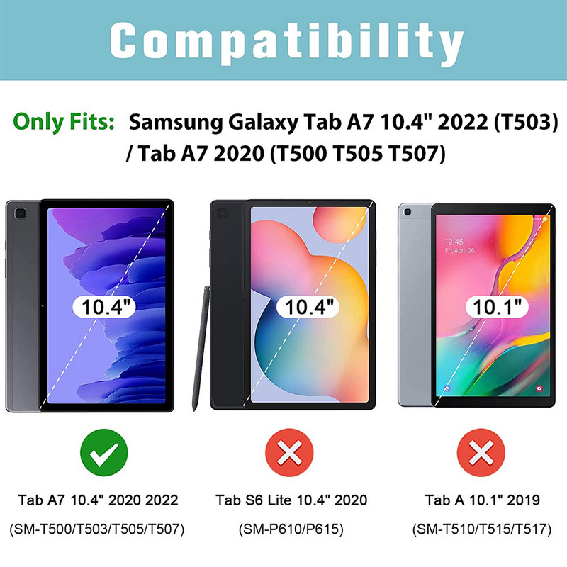 9H kaljeno staklo za Samsung Galaxy Tab A7 10,4 inča 2020 Tablet Zaštitna folija za ekran SM-T500 T505 T507 Zaštitna folija bez mjehurića
