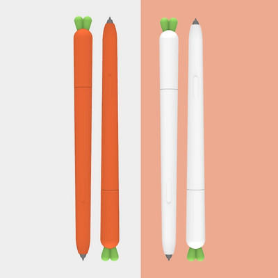 Sárgarépa Zöldségmodell Puha tok Szilikon burkolat Samsung Galaxy Tab S Pen S6 Lite S7 Tablet Stylus ceruzatartóhoz