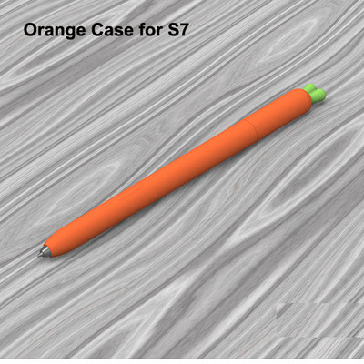 Sárgarépa Zöldségmodell Puha tok Szilikon burkolat Samsung Galaxy Tab S Pen S6 Lite S7 Tablet Stylus ceruzatartóhoz