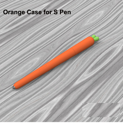 Sárgarépa Zöldségmodell Puha tok Szilikon burkolat Samsung Galaxy Tab S Pen S6 Lite S7 Tablet Stylus ceruzatartóhoz