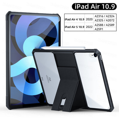 Átlátszó táblagép tok iPad Pro 11 2022 2020 Air 4/5 10.9 10. 10.2 7/8/9. 9.7 5/6 mini 45 6 Ultra vékony fedél állvánnyal