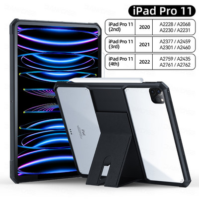 Átlátszó táblagép tok iPad Pro 11 2022 2020 Air 4/5 10.9 10. 10.2 7/8/9. 9.7 5/6 mini 45 6 Ultra vékony fedél állvánnyal