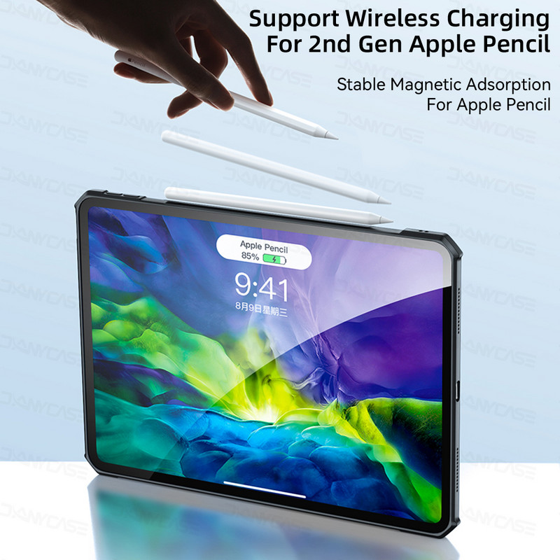 Átlátszó táblagép tok iPad Pro 11 2022 2020 Air 4/5 10.9 10. 10.2 7/8/9. 9.7 5/6 mini 45 6 Ultra vékony fedél állvánnyal