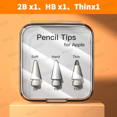 Tippek Apple Pencil 1. 2. generációhoz APPL CERUZAHOZ Kétrétegű 2B és HB Puha és kemény cserehegy Apple ceruzahegyhez