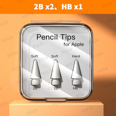 Tippek Apple Pencil 1. 2. generációhoz APPL CERUZAHOZ Kétrétegű 2B és HB Puha és kemény cserehegy Apple ceruzahegyhez