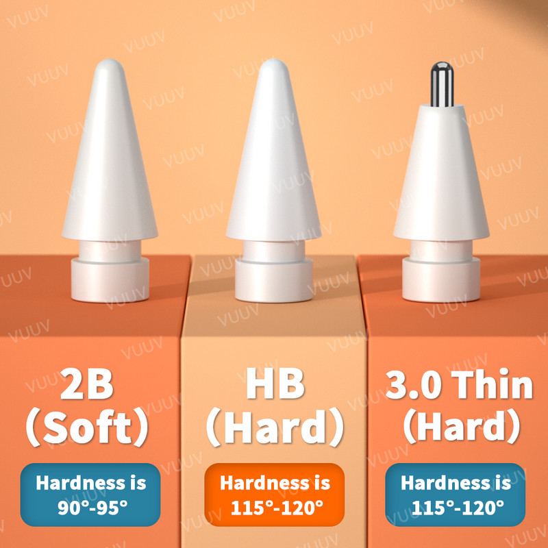 Tippek Apple Pencil 1. 2. generációhoz APPL CERUZAHOZ Kétrétegű 2B és HB Puha és kemény cserehegy Apple ceruzahegyhez