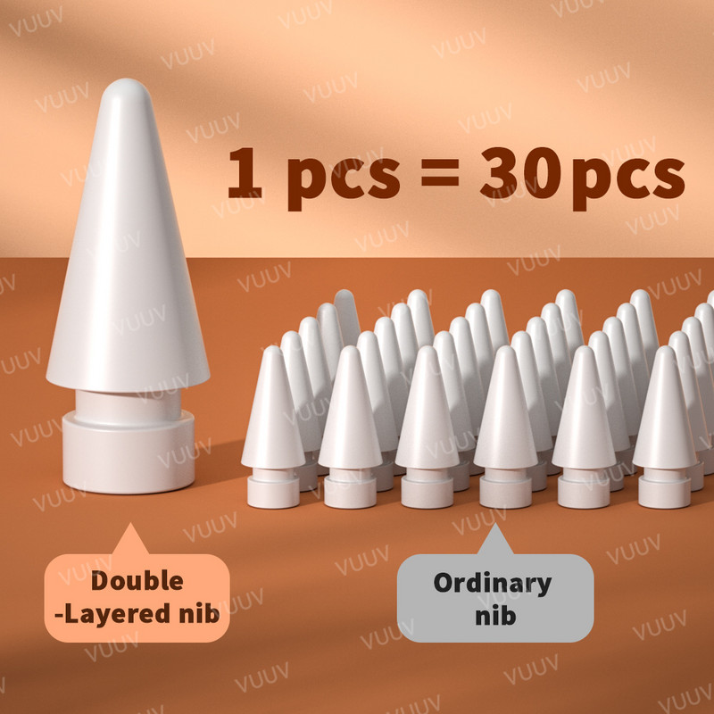 Tippek Apple Pencil 1. 2. generációhoz APPL CERUZAHOZ Kétrétegű 2B és HB Puha és kemény cserehegy Apple ceruzahegyhez