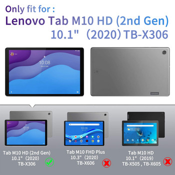 Калъф за Lenovo Tab M10 HD 10.1 (2-ро поколение) TB-X306X X306F M10 3-то поколение TB328FU TB328XU PU кожен капак Калъф с въртяща се стойка на 360