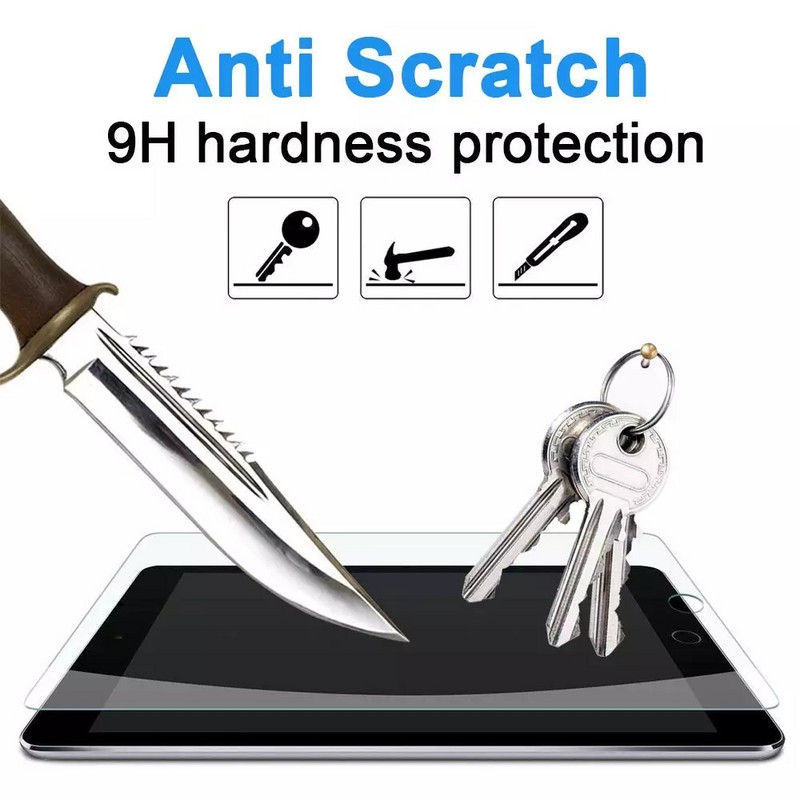 9H HD grūdinto stiklo plėvelė, skirta iPad Air 4 3 2 1 Mini 5 6 ekrano apsauga, skirta ipad Pro 11 10,9 9,7 10,2 9 8 7-oji apsauginė plėvelė