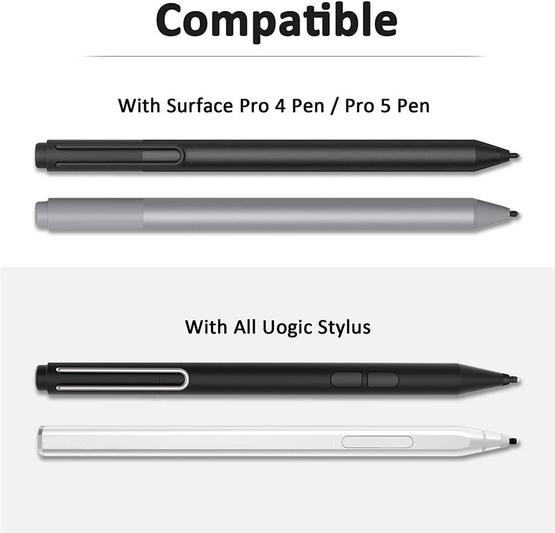 Uogic Surface Pen Tips 4PCS Резервен комплект за Microsoft Surface Pro 5 Pen Tips (2017), Surface Pro 4 Pen Tips
