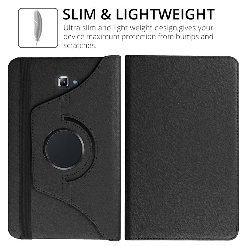 360 besisukantis dėklas Naujas, skirtas Samsung Galaxy Tab A 10.1 2016 Case T580 T585 SM-T580 SM-T585 stovo dangtelis PU odinis planšetinio kompiuterio dėklas