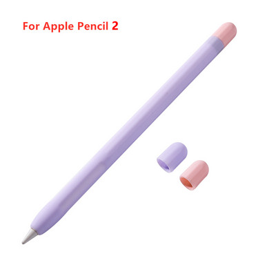 Stylus Cover Silikona futrālis Apple Pencil 1 2 Aizsargmaciņai Neslīdošs Pretkrītošs iPad zīmuļa 2 1 vāciņš