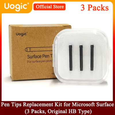 Uogic tollhegyek cserekészlete (3 csomag, eredeti hegyek) a Microsoft Surface Pro 2017 tollhoz (Surface Pro 5), Surface Pro 4