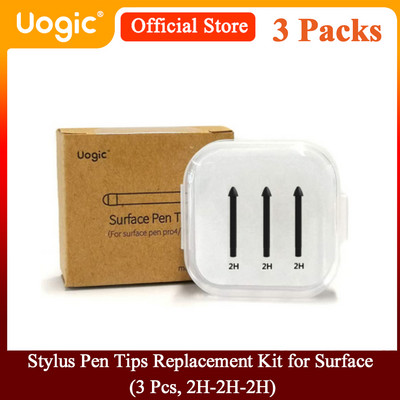 Uogic tollhegyek cserekészlete (3 csomag, eredeti hegyek) a Microsoft Surface Pro 2017 tollhoz (Surface Pro 5), Surface Pro 4