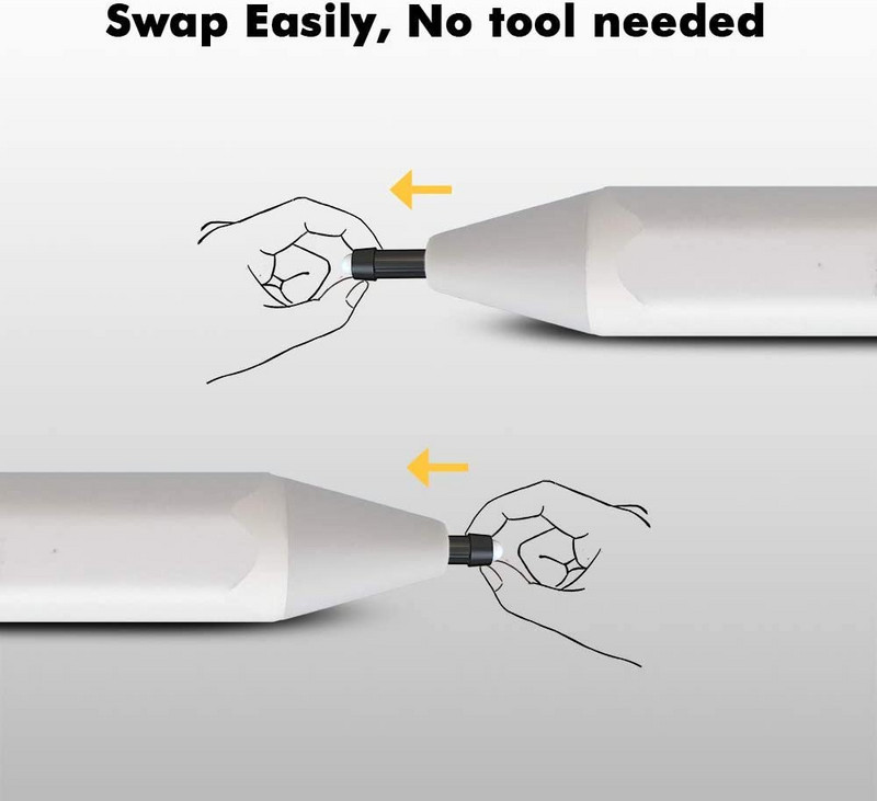 Uogic tollhegyek cserekészlete (3 csomag, eredeti hegyek) a Microsoft Surface Pro 2017 tollhoz (Surface Pro 5), Surface Pro 4