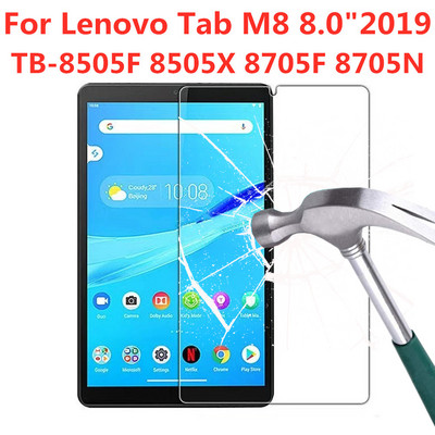 9H edzett üveg képernyővédő fólia Lenovo Tab M8 8,0 hüvelykes 2019 TB-8505F 8505X 8705F 8705N karcmentes átlátszó védőfóliához