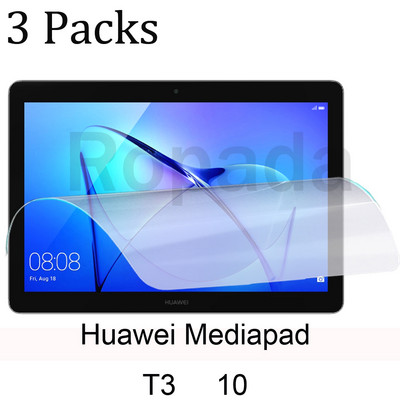 3 csomag puha PET képernyővédő fólia Huawei mediapad T3 10 tabletta védőfóliához