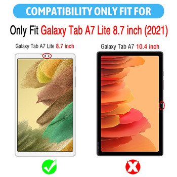 2 пакета 9H закалено стъкло за Samsung Galaxy Tab A7 Lite 8,7-инчов протектор за екран 2021 SM-T220 T225 Защитно фолио против надраскване