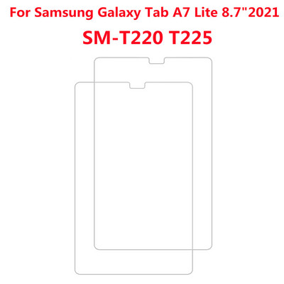 2 Pack 9H grūdintas stiklas, skirtas Samsung Galaxy Tab A7 Lite 8,7 colio ekrano apsaugai 2021 SM-T220 T225 nuo įbrėžimų