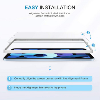 Протектор за таблет от закалено стъкло за Apple iPad Air 4 2020 10,9 инча Защитно фолио против пръстови отпечатъци