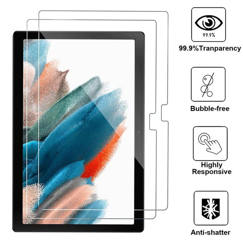 2 iepakojuma planšetdatora ekrāna aizsargs Samsung Galaxy Tab A8 10,5 collu aizsargājošai 2022 SM-X200 X205 rūdīta stikla plēvei pret skrāpējumiem