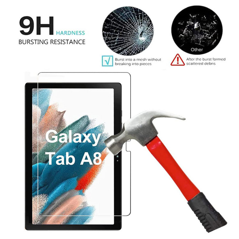 2 iepakojuma planšetdatora ekrāna aizsargs Samsung Galaxy Tab A8 10,5 collu aizsargājošai 2022 SM-X200 X205 rūdīta stikla plēvei pret skrāpējumiem
