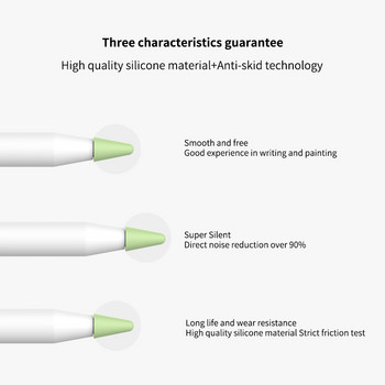 8Pcs резервен силиконов калъф за перо, защитно покритие за перо, за Apple Pencil 1 2 универсален калъф за стилус със сензорен екран 2018 2020