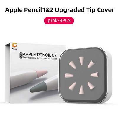 8Pcs silikonska zamjenska futrola za pero, zaštitni poklopac za vrh, za Apple Pencil 1 2 univerzalna futrola za olovku za zaslon osjetljiv na dodir 2018 2020