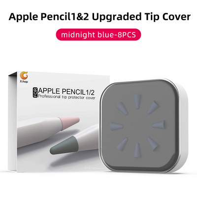 8Pcs silikonska zamjenska futrola za pero, zaštitni poklopac za vrh, za Apple Pencil 1 2 univerzalna futrola za olovku za zaslon osjetljiv na dodir 2018 2020