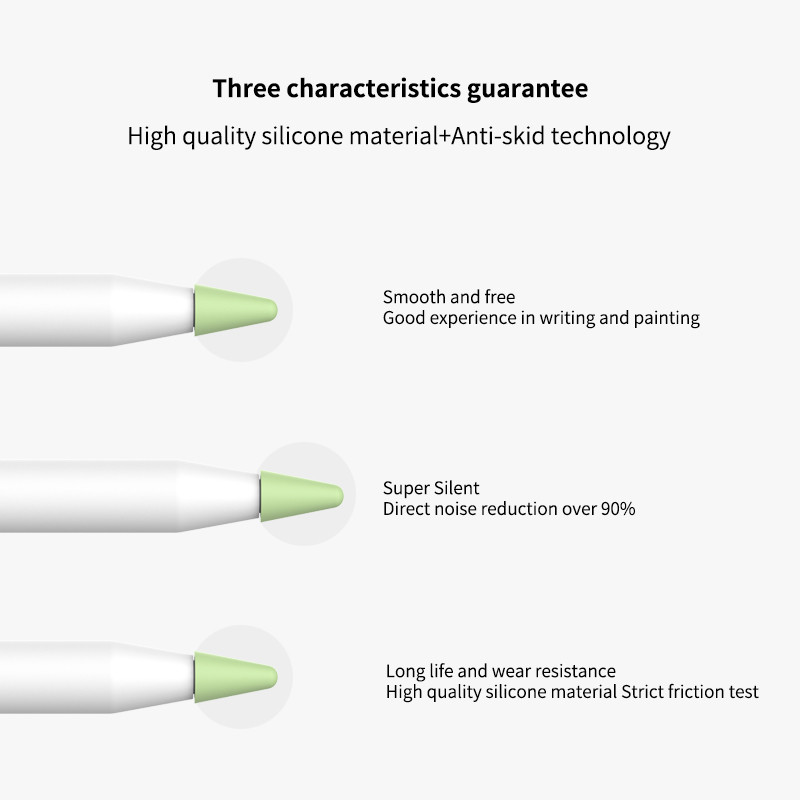 8Pcs silikonska zamjenska futrola za pero, zaštitni poklopac za vrh, za Apple Pencil 1 2 univerzalna futrola za olovku za zaslon osjetljiv na dodir 2018 2020