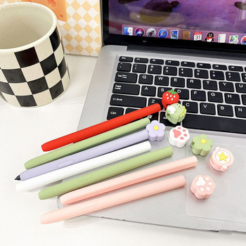 Kawaii Сладки меки силиконови калъфи за Samsung S6 Lite S7 S8 S7+ S8+ Tablet Touch Pen Stylus Cover Anti-fall Защитен калъф