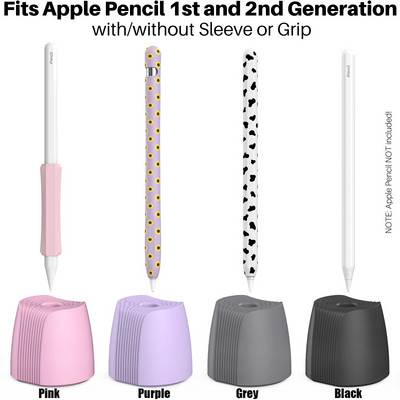 Apple Pencilhez 1/2 szilikon állvány töltő tartó Hordozható toll töltőállomás dokkoló adapter csúszásmentes alap táblagép tartozékok