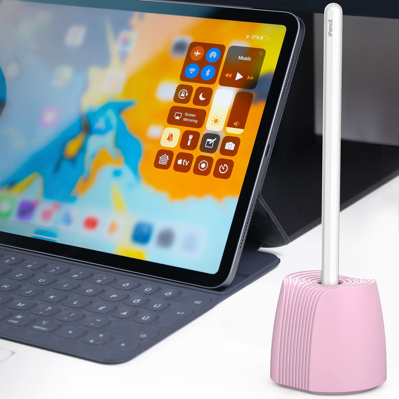 Pentru Apple Pencil 1/2 Suport din silicon Suport încărcător Stație de încărcare stilou portabil Adaptor Dock Bază anti-alunecare Accesorii pentru tablete