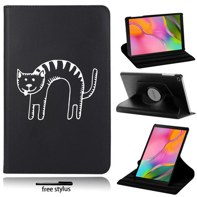 360 pöörlev tahvelarvuti ümbris Samsung Galaxy Tab A 10,1" 2019 T510 T515 ümberpööratava valge pildiga aluse kate sobib Tab S6 Lite P610