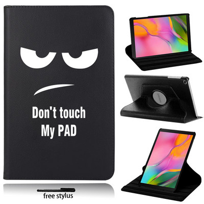 360 pöörlev tahvelarvuti ümbris Samsung Galaxy Tab A 10,1" 2019 T510 T515 ümberpööratava valge pildiga aluse kate sobib Tab S6 Lite P610