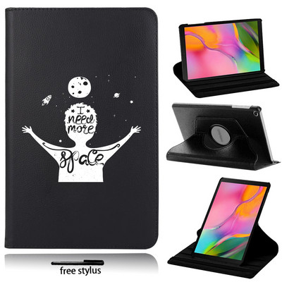 360 pöörlev tahvelarvuti ümbris Samsung Galaxy Tab A 10,1" 2019 T510 T515 ümberpööratava valge pildiga aluse kate sobib Tab S6 Lite P610