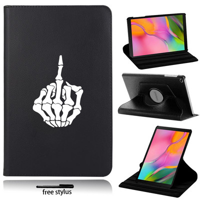 360 pöörlev tahvelarvuti ümbris Samsung Galaxy Tab A 10,1" 2019 T510 T515 ümberpööratava valge pildiga aluse kate sobib Tab S6 Lite P610