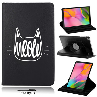 360 pöörlev tahvelarvuti ümbris Samsung Galaxy Tab A 10,1" 2019 T510 T515 ümberpööratava valge pildiga aluse kate sobib Tab S6 Lite P610