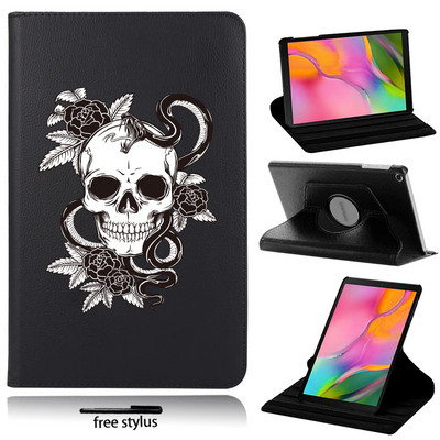 360 pöörlev tahvelarvuti ümbris Samsung Galaxy Tab A 10,1" 2019 T510 T515 ümberpööratava valge pildiga aluse kate sobib Tab S6 Lite P610