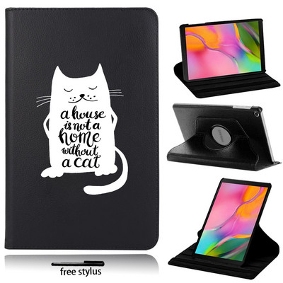 360 pöörlev tahvelarvuti ümbris Samsung Galaxy Tab A 10,1" 2019 T510 T515 ümberpööratava valge pildiga aluse kate sobib Tab S6 Lite P610