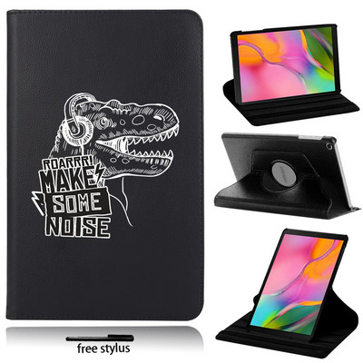 360 pöörlev tahvelarvuti ümbris Samsung Galaxy Tab A 10,1" 2019 T510 T515 ümberpööratava valge pildiga aluse kate sobib Tab S6 Lite P610