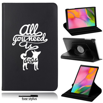 360 pöörlev tahvelarvuti ümbris Samsung Galaxy Tab A 10,1" 2019 T510 T515 ümberpööratava valge pildiga aluse kate sobib Tab S6 Lite P610