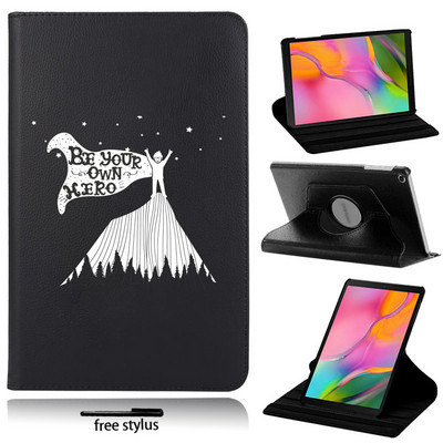 360 pöörlev tahvelarvuti ümbris Samsung Galaxy Tab A 10,1" 2019 T510 T515 ümberpööratava valge pildiga aluse kate sobib Tab S6 Lite P610