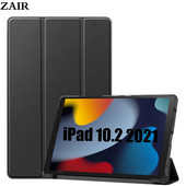 Funda ipad 10.2 2021 tok PU bőr, háromszoros ebook tok iPad 9 készülékhez 10.2 tok táblagépek hüvely iPad 9. generációs állvány borító