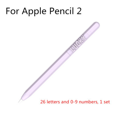 Slatka silikonska pernica u boji bombona za Apple Pencil 2/1 za iPad Tablet Touch Pen Smiješna DIY Letter Number Zaštitna maska
