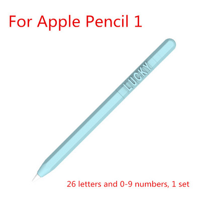 Slatka silikonska pernica u boji bombona za Apple Pencil 2/1 za iPad Tablet Touch Pen Smiješna DIY Letter Number Zaštitna maska