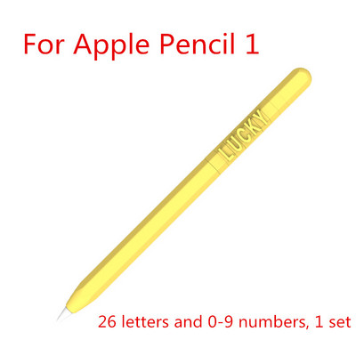 Slatka silikonska pernica u boji bombona za Apple Pencil 2/1 za iPad Tablet Touch Pen Smiješna DIY Letter Number Zaštitna maska