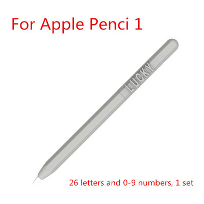 Slatka silikonska pernica u boji bombona za Apple Pencil 2/1 za iPad Tablet Touch Pen Smiješna DIY Letter Number Zaštitna maska